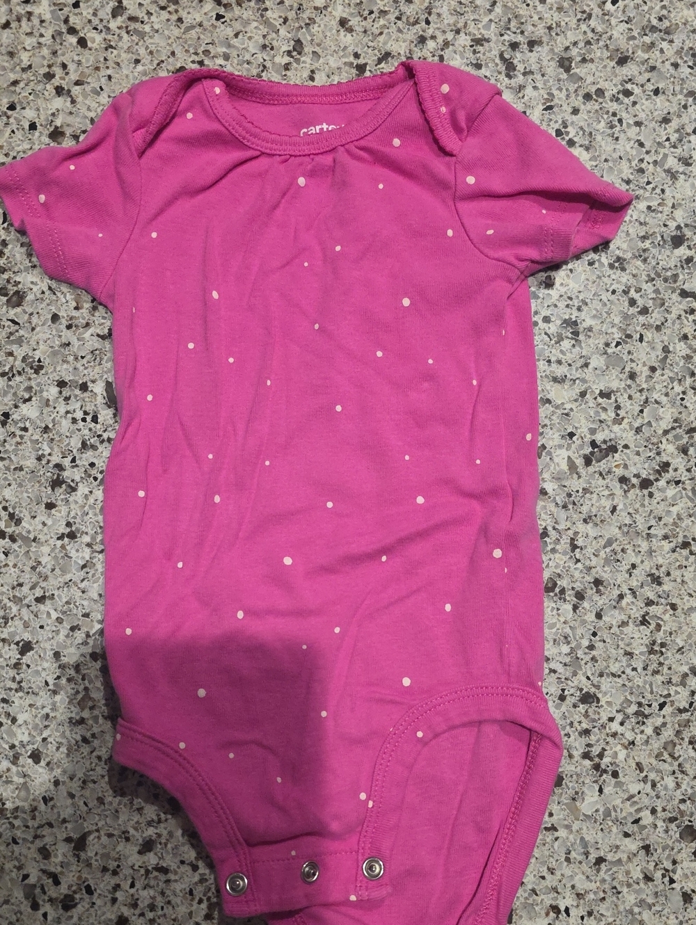 Carter's Bright Pink Polka Dot Baby Bodysuit